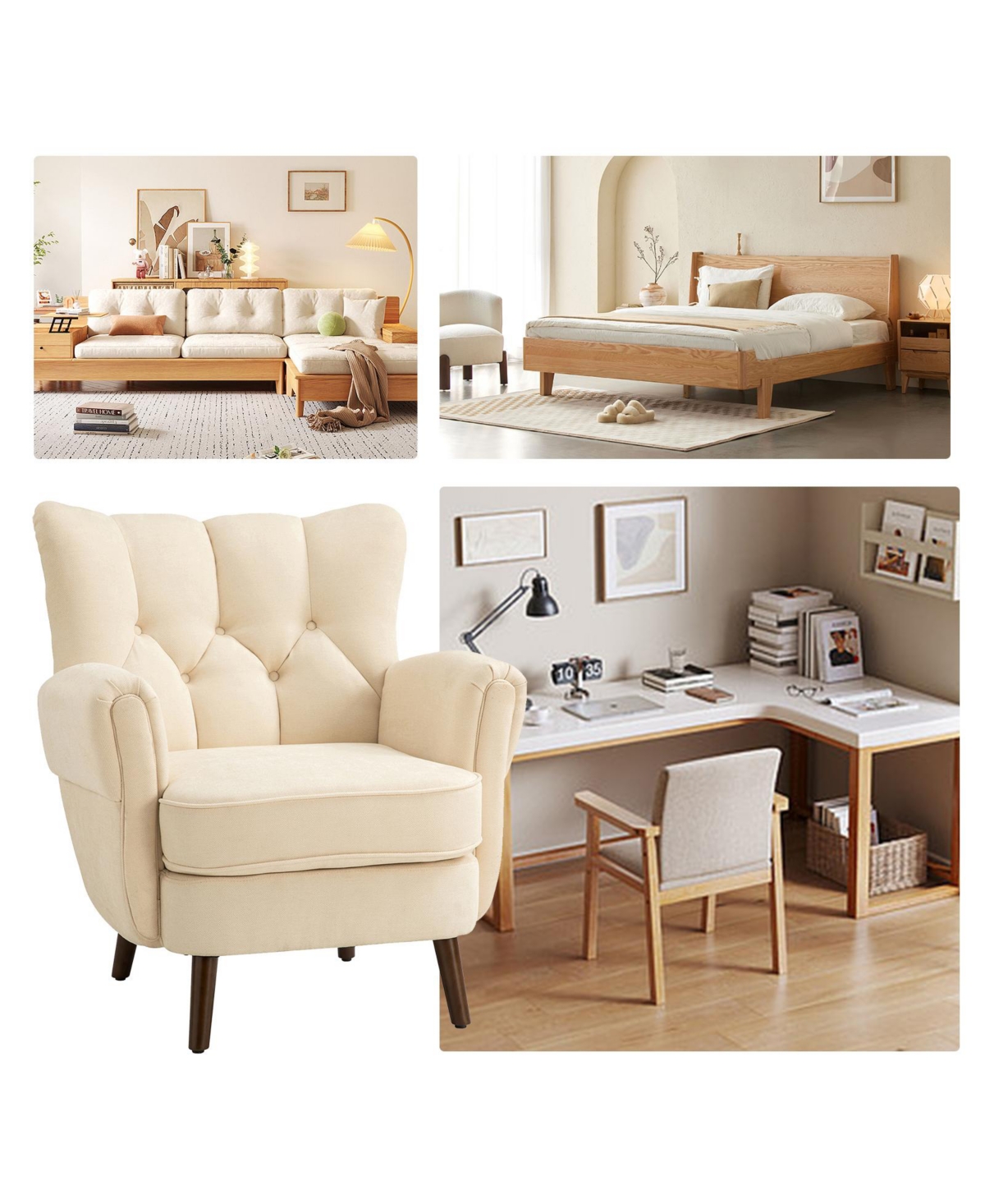 Vintage like Club Chair for Living Room Bedroom