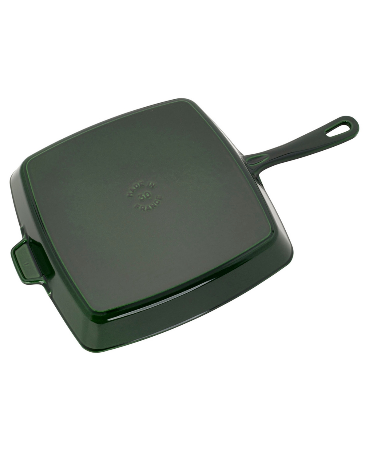 Staub Cast Iron 12" Square Grill Pan In Green