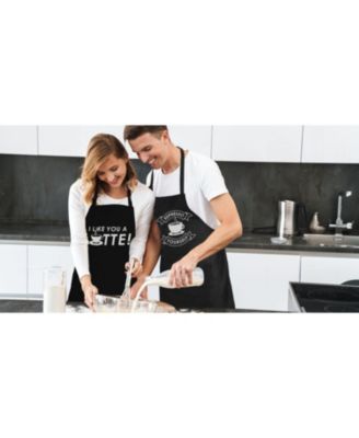 Funny Aprons for Men, Women & Couples 2-Pc.