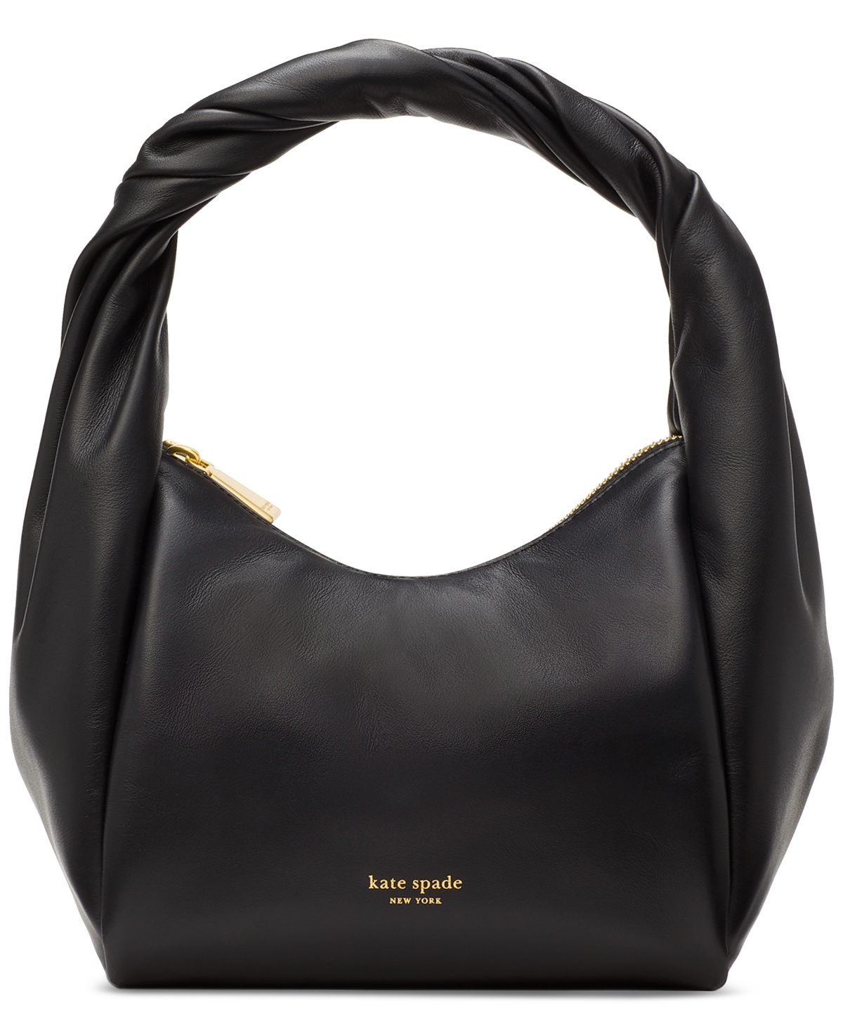 Shop Kate Spade Twirl Leather Top Handle Bag In Black