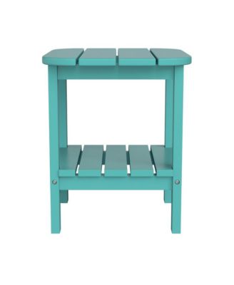 Nassau 2-Tier Adirondack Side Table, All-Weather Hdpe Indoor/Outdoor Accent Table