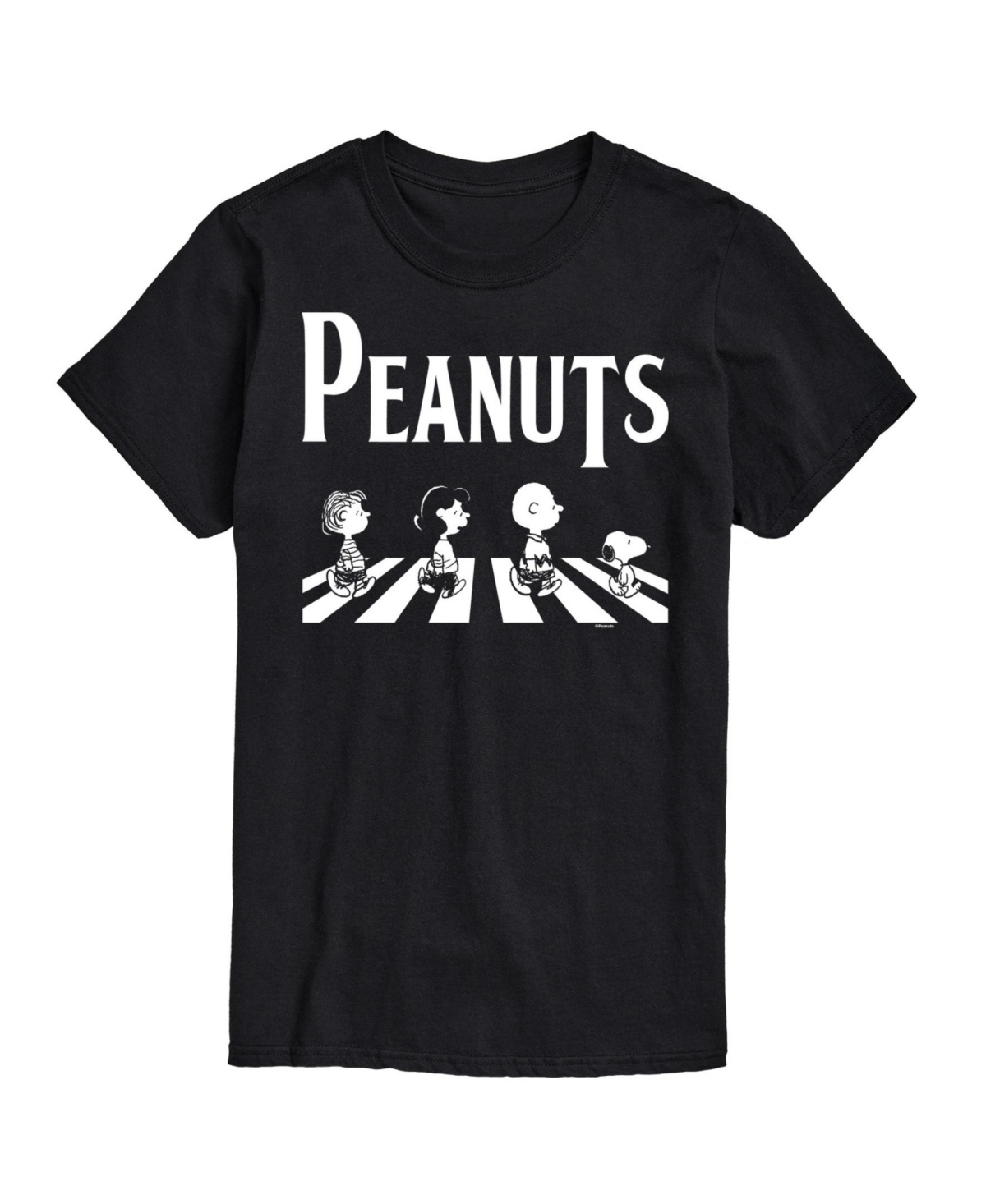 Hybrid Apparel Peanuts Crossing Road Mens Short Sleeve Tee - Black
