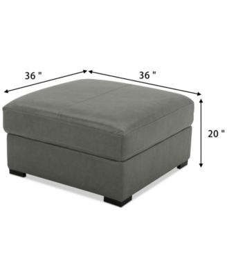 Radley 36" Leather Storage Ottoman