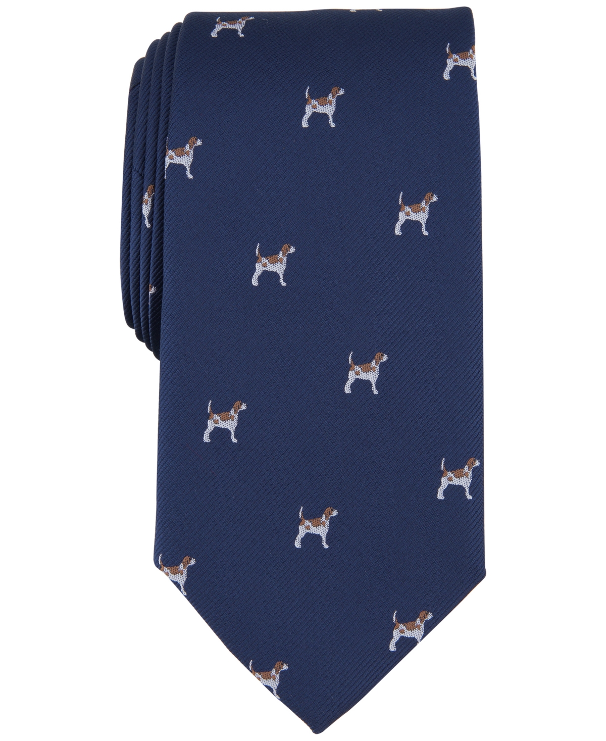 Men's Clarke Dog Tie, Created for Macy's - Navy