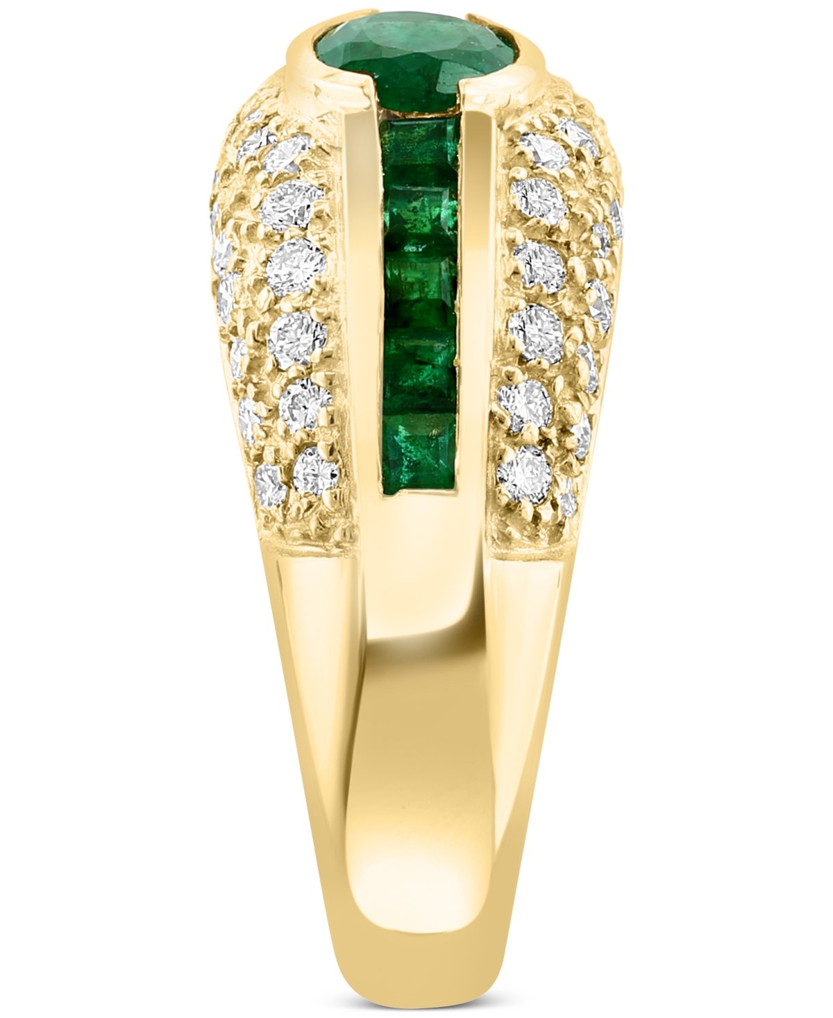 Effy(1-1/3 ct. t.w.) & Diamond (3/4 ct. t.w.) Ring in 14k Gold - Emerald