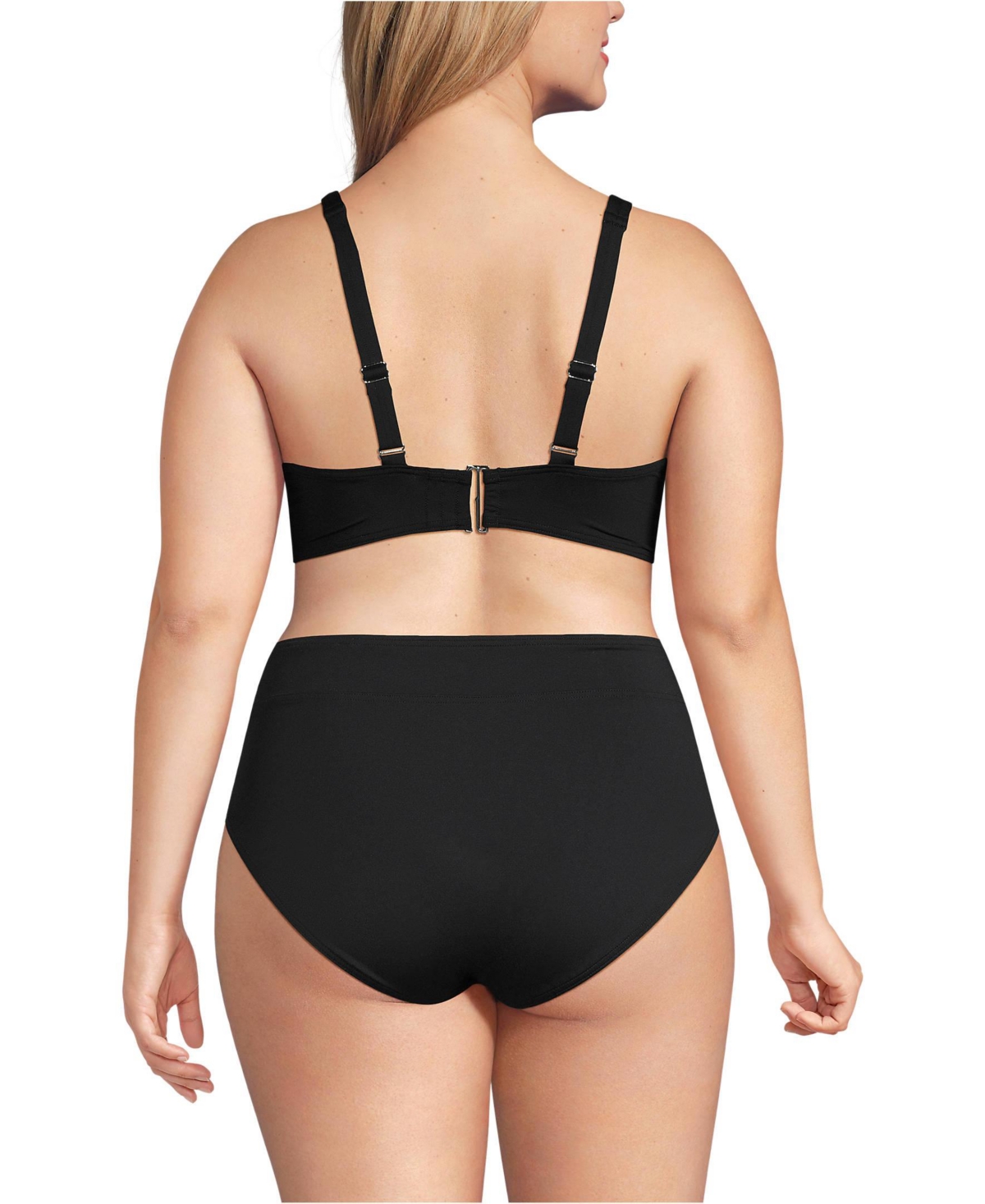 Lands' End Plus Size Ddd-Cup Twist Front Underwire Bikini Swimsuit Top