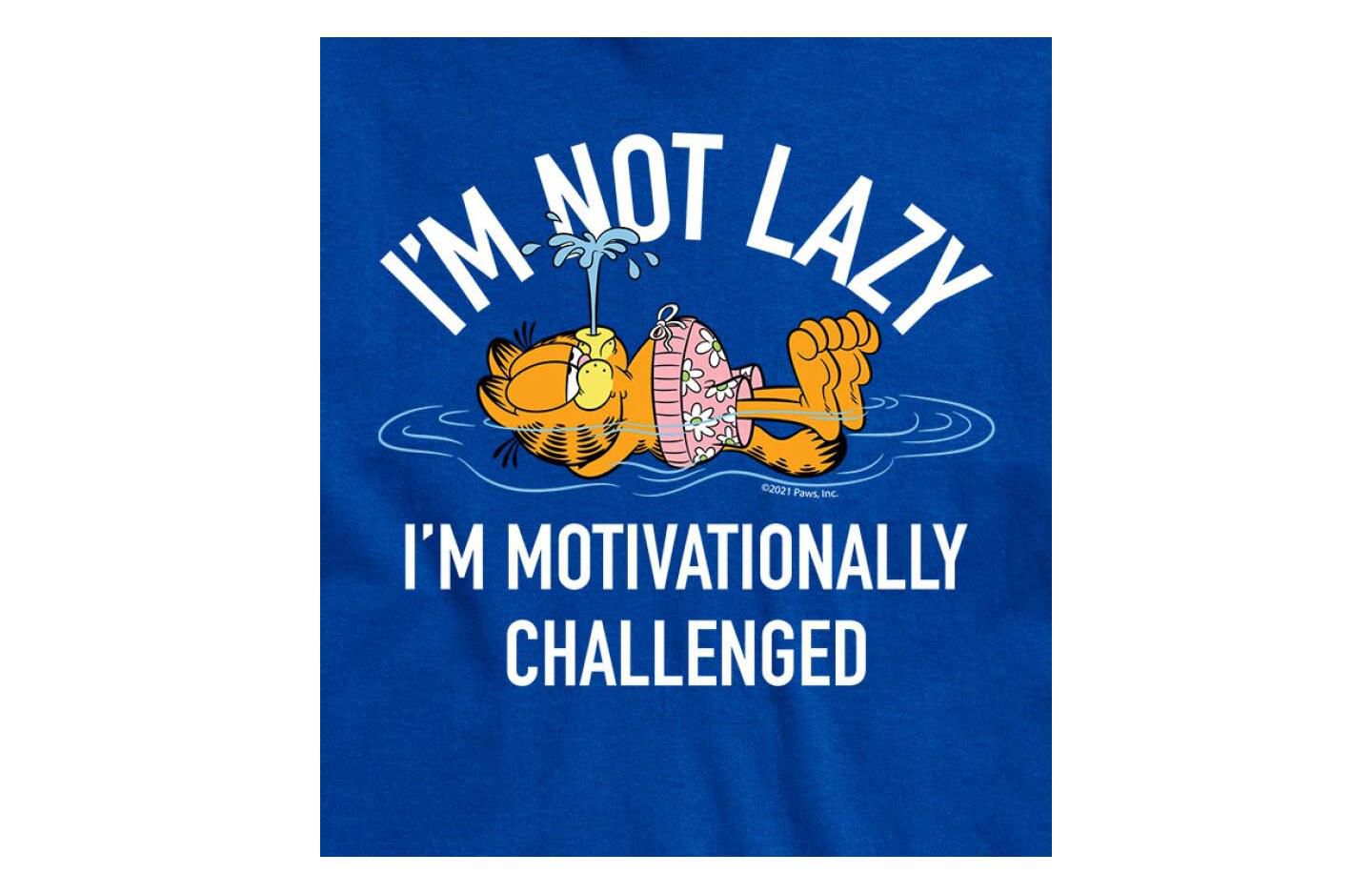 Мужская футболка AIRWAVES Hybrid Apparel Garfield Lazy Short Sleeve, цвет: Синий — фото 3