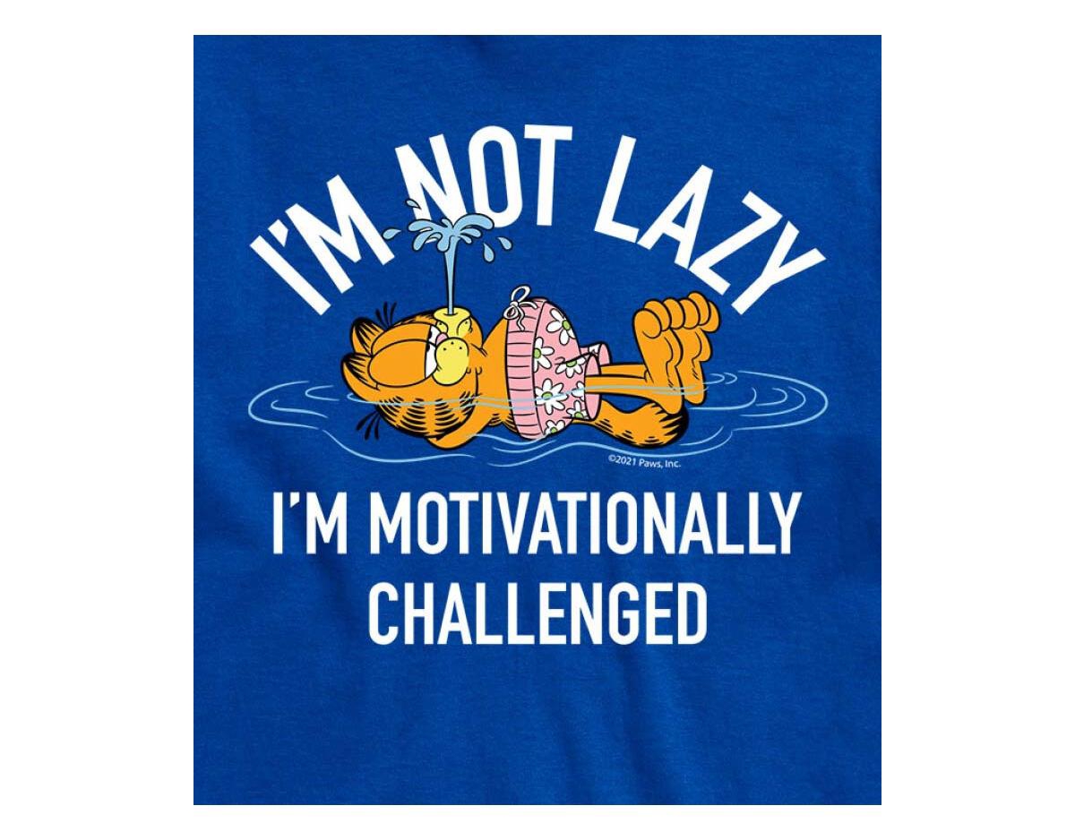 Airwaves Hybrid Apparel Garfield Lazy Mens Short Sleeve Tee In Blue