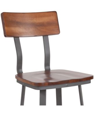 Restaurant Barstool With Wood Seat & Back And Powder Coat Frame