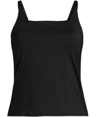 Women's D-Cup Square Neck Tankini Swimsuit Top