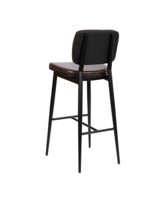 Regency Barstools Contemporary Metal Frame Stools With Integrated Footrest - Set Of 2