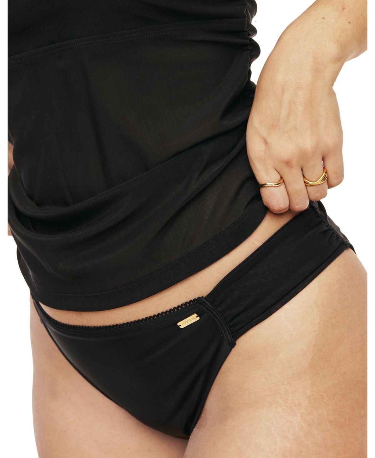 Plus Size Marseille Swimwear Bikini Panty - Black