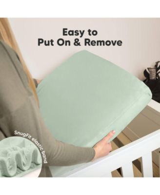 2pk Soothe Fitted Crib Sheets Neutral, Baby Crib Sheets, Fits Standard Nursery Baby Mattress