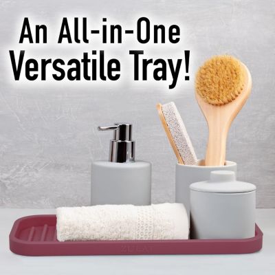 Silicone Sponge Holder for Kitchen Sink - Flexible Multipurpose Soap Tray