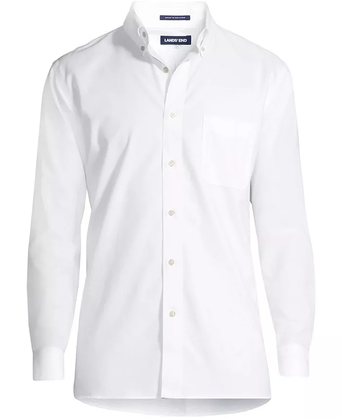 Big & Tall Traditional Fit Solid No Iron Supima Oxford Dress Shirt - thumbnail 7