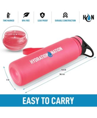 Hydration Nation Water Bottle With Time Marker 32oz