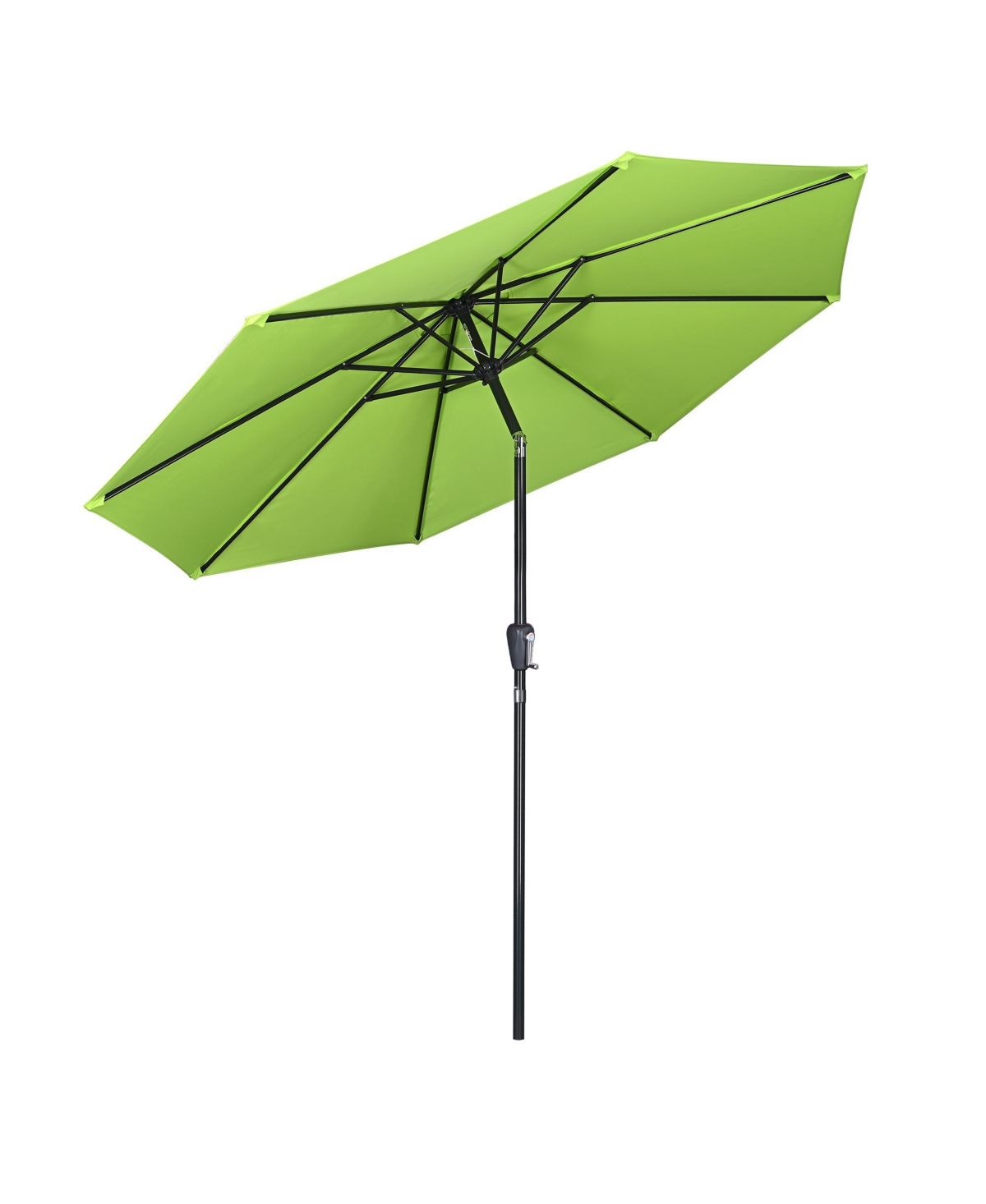 10Ft UV50+ 3000PA Aluminum Patio Umbrella with Crank Tilt for Outdoor Table Shade Deck Yard Garden Pool Balcony - Green