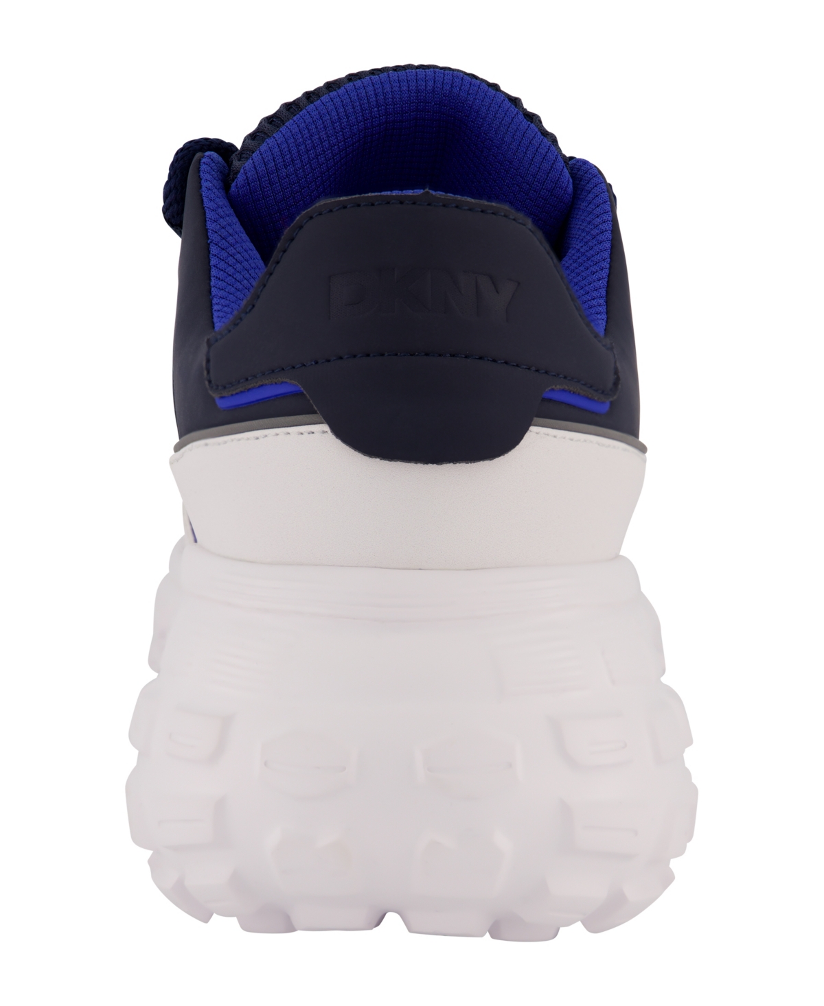 Shop Dkny Men's Mixed Media Low Top Lightweight Sole Trekking Sneakers In White
