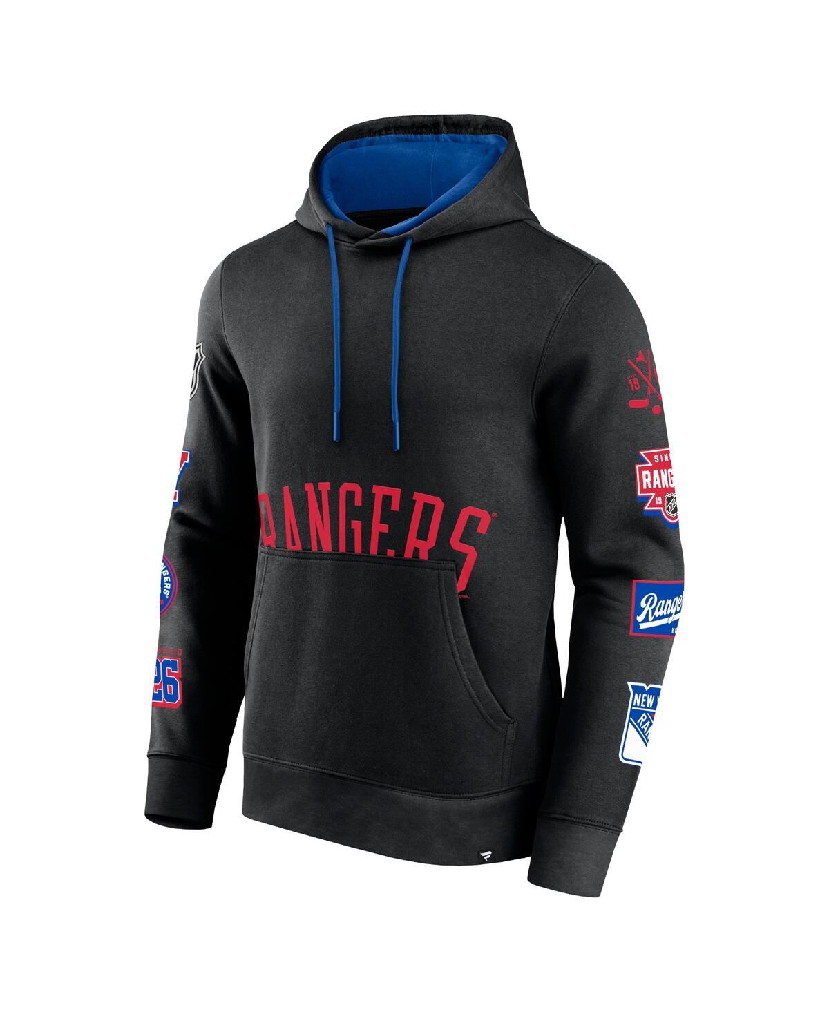 Fanatics Branded Men's Black New York Rangers Wild Winner Fleece Pullover Hoodie -d.royl