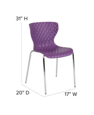 Contemporary Design Accent Dining Plastic Stack Chair