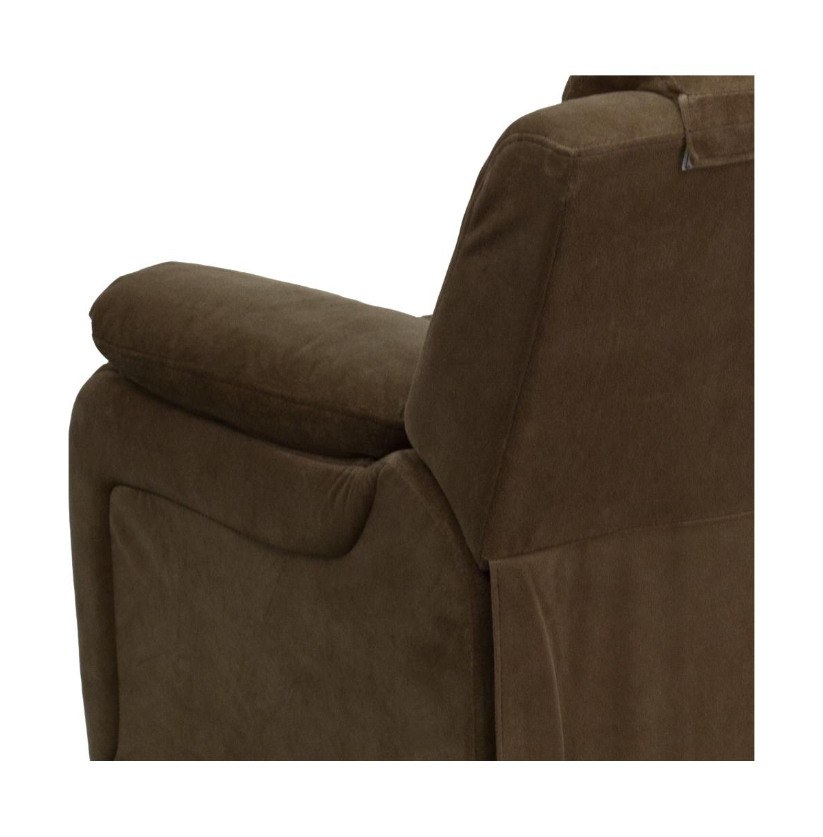 Emma+Oliver Deluxe Padded Contemporary Kids Recliner With Storage Arms