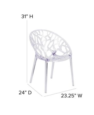 4 Pack Transparent Stacking Side Chair