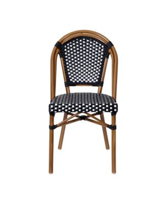 Sacha Stacking Bistro Chair With Pe Seat And Back And Aluminum Frame For Indoor/Outdoor Use