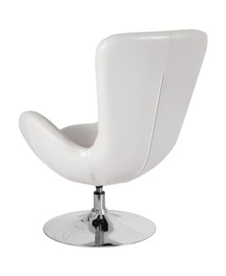 Soro High-Back Egg Style Lounge Chair With 360° Swivel Metal Base