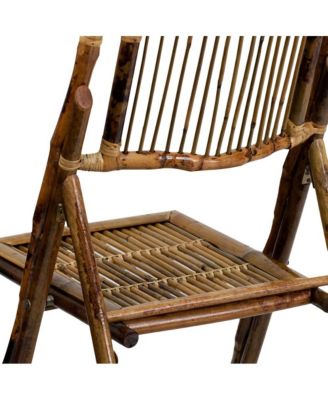 2 Pc. Set Bamboo Wood Folding Chairs – Event & Patio Seating