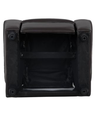 Contemporary Kids Single Wood Cup Holder, Headrest  Recliner Chair