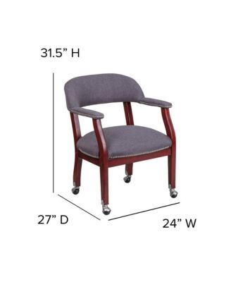 Conference Chair With Accent Nail Trim And Casters