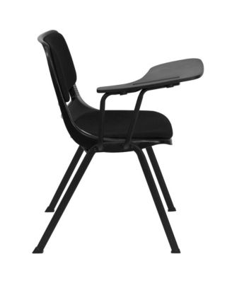 Padded Ergonomic Shell Chair With Right Handed Flip-Up Tablet Arm