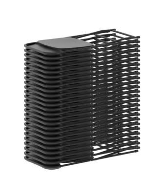 Set Of 10 Stackable Folding Plastic Chairs - 650 Lb Weight Capacity