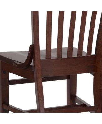 School House Back Wooden Restaurant Dining Chair