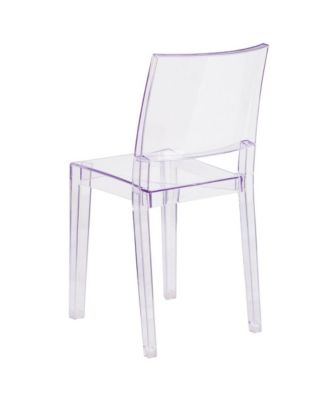 4 Pack Transparent Stacking Side Chair