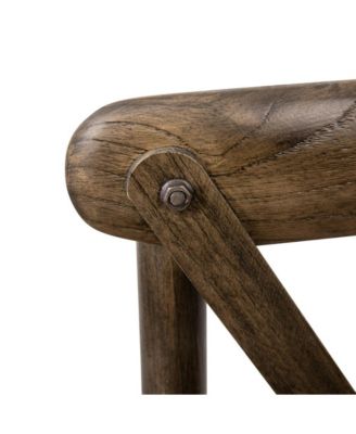 Davisburg Stackable Wooden Cross Back Bistro Dining Chair