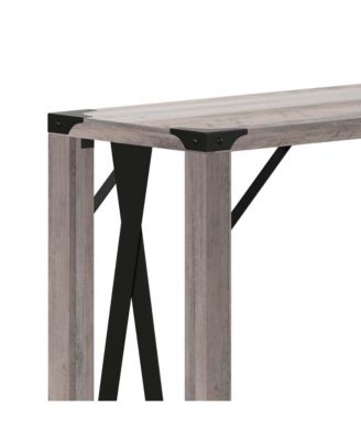 Green River Modern Farmhouse Engineered Wood Sofa Table And Powder Coated Steel Accents