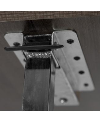 Adjustable Overbed Table – 1 Pc, Metal & Wood, Mobile Design with Wheels, Home & Hospital Use