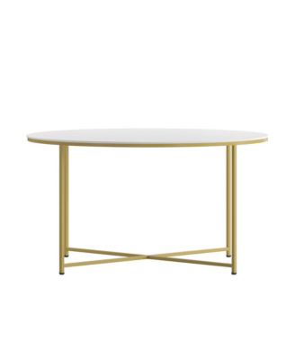 Fairdale Coffee Table With Round Cross Brace Frame