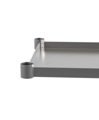 Under Shelf For Kitchen Prep And Work Tables - Adjustable Galvanized Lower Shelf For Stainless Steel Tables