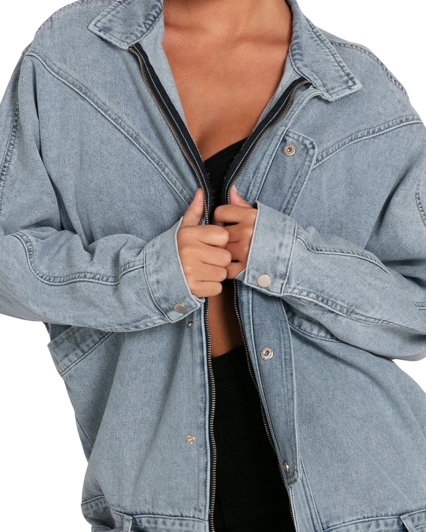 Женская куртка Belle & Bloom All About You Denim Jacket, цвет: Синий — фото 2