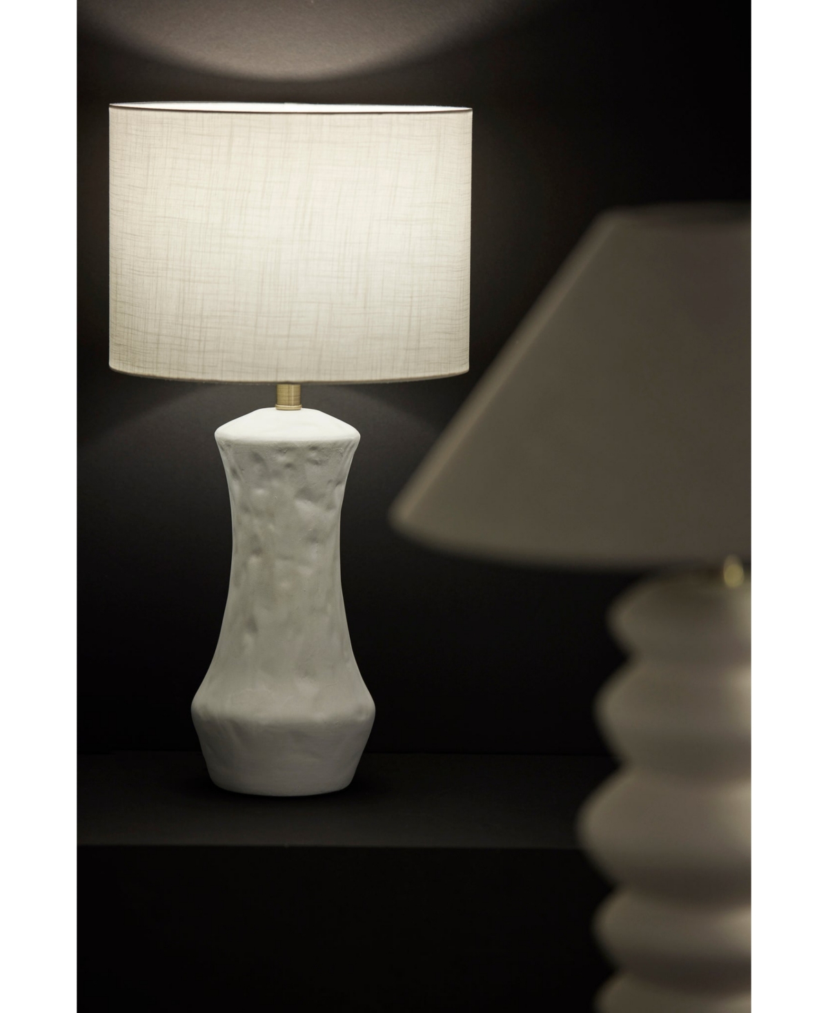 Adesso 26" Matte Ceramic Marissa Table Lamp In Matte White Ceramic