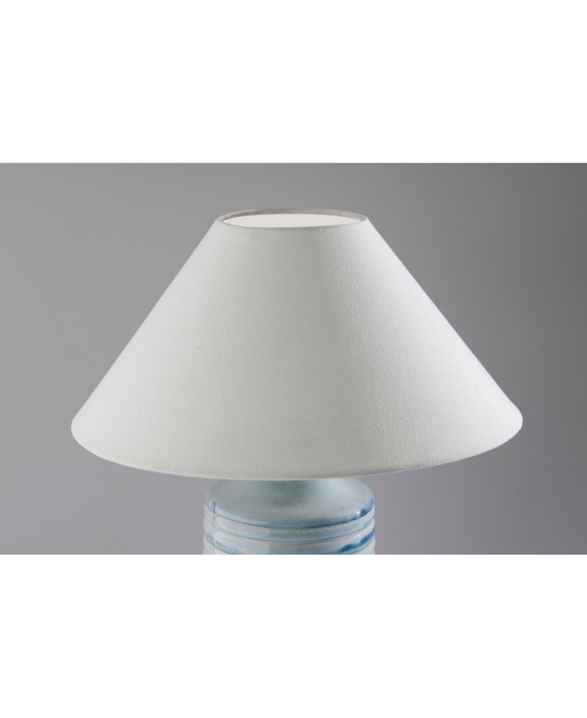 Adesso 25" Ribbed Ceramic Catalina Table Lamp In Light Blue Ribbed Ceramic