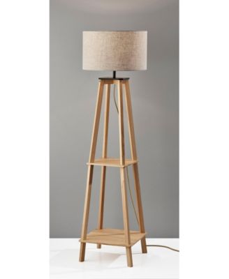 59.75" Wood Kirby Shelf Floor Lamp