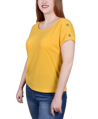 Short Sleeve Extended Sleeve Tunic Top