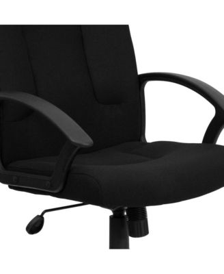 Mid-Back Fabric Executive Swivel Office Chair With Nylon Arms