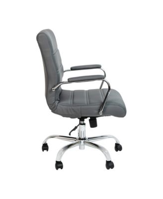 Milano Contemporary Mid-Back Home Office Chair With Padded Arms