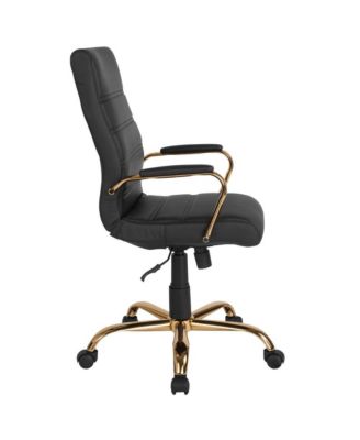 1 Pc Faux Leather Padded Arm Contemporary High-Back Office Chair