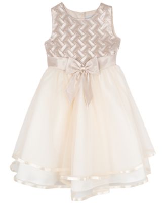 Rare Editions - Toddler & Little Girl Basket Weave Social Dress