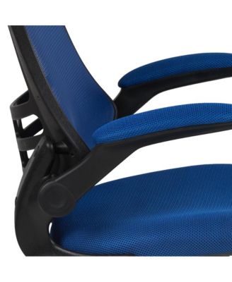 Mid-Back Mesh Swivel Ergonomic Task Office Chair With Flip-Up Arms